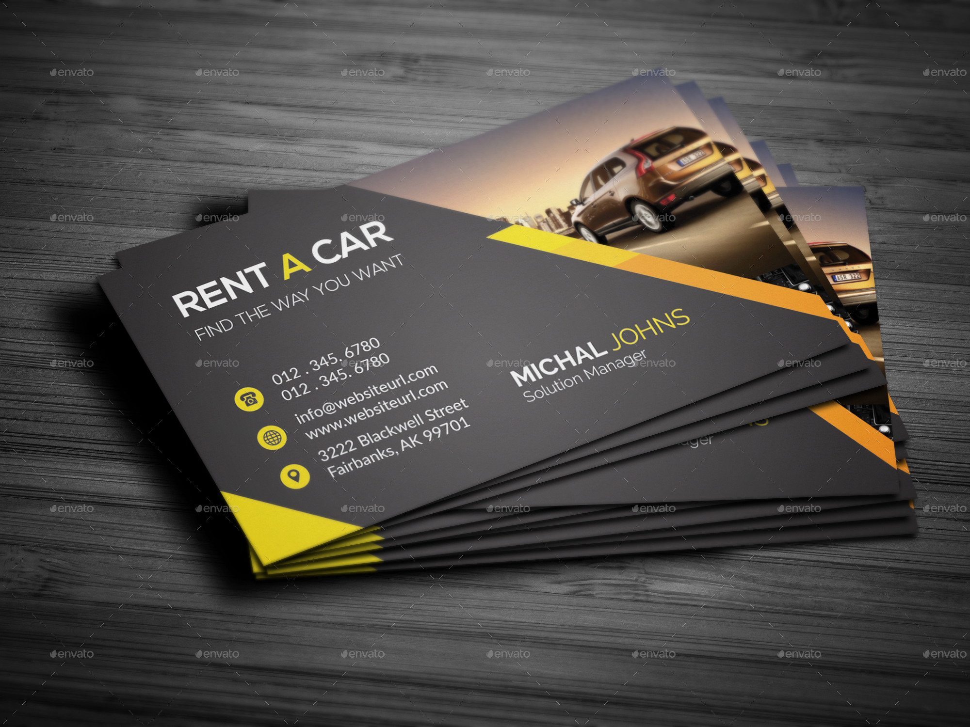 Rent A Car Business Card, Print Templates GraphicRiver